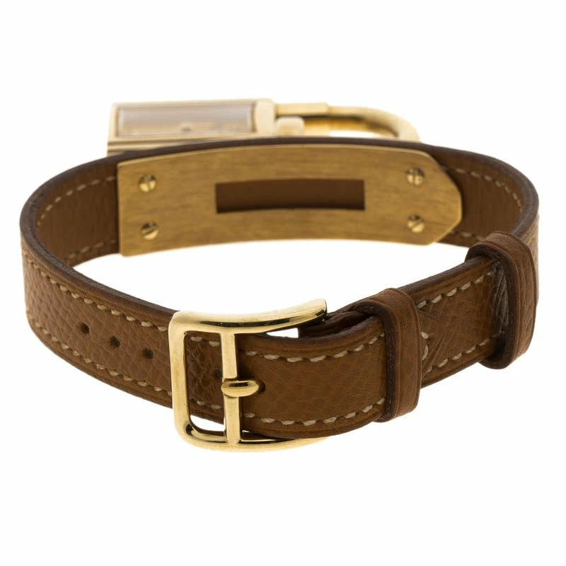 Hermes Gold-Plated Stainless Steel Kelly Women's Wristwatch 20MM For Women 7 Hermes Gold-Plated Stainless Steel Kelly Women's Wristwatch 20MM For Women - Image 5