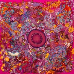 Hermes Hermès Rose Au Coeur De La Vie Silk Scarf For Women -Deals Hermes Store luxury women ralph lauren used accessories p441547 004